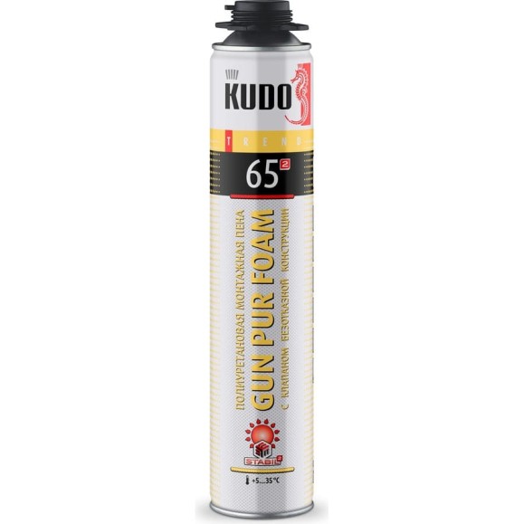 Пена полиуретановая монтажная профессиональная KUDO TREND 65 летняя KUPT10S65 Пена полиуретановая монтажная профессиональная KUDO TREND 65 летняя KUPT10S65