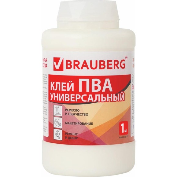 Универсальный клей ПВА BRAUBERG 1 кг 600983 Универсальный клей ПВА BRAUBERG 1 кг 600983
