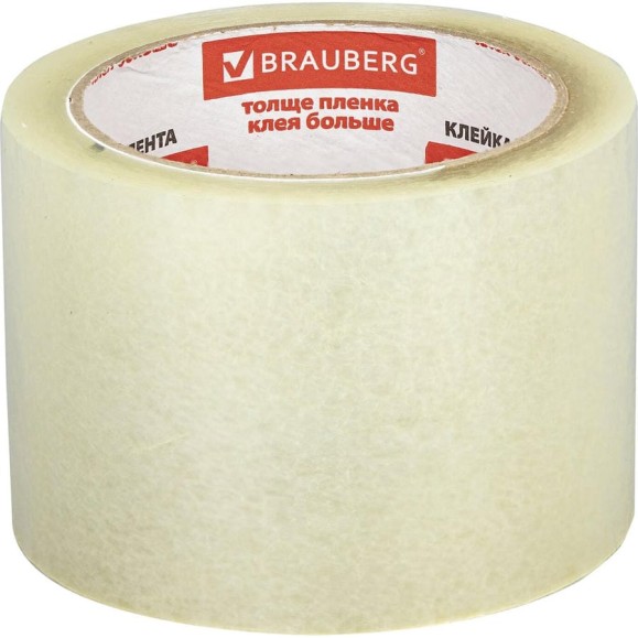 Клейкая лента BRAUBERG 72 мм х 66 м, упаковочная, прозрачная, 45 мкм, 440077 Клейкая лента BRAUBERG 72 мм х 66 м, упаковочная, прозрачная, 45 мкм, 440077