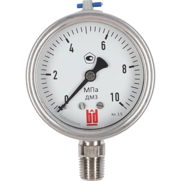 Манометр ДМ 3 063 Р (0-10) МПа, кл.1.5, 1/4NPT BD 1153100008 Манометр ДМ 3 063 Р (0-10) МПа, кл.1.5, 1/4NPT BD 1153100008