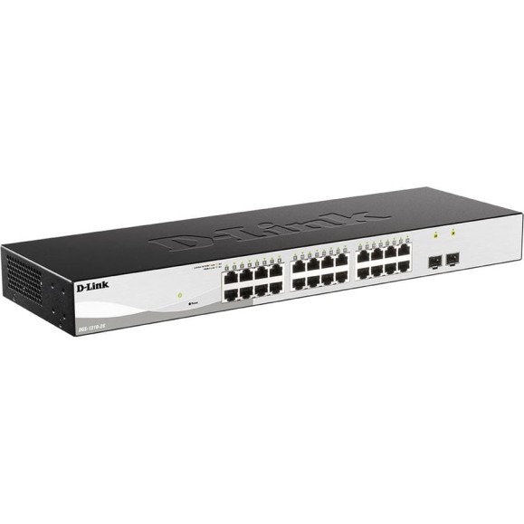 Настраиваемый l2 коммутатор d-link с 24 портами 10/100/1000base-t и 2 портами 1000base-x sfp DGS-1210-26/F3A Настраиваемый l2 коммутатор d-link с 24 портами 10/100/1000base-t и 2 портами 1000base-x sfp DGS-1210-26/F3A