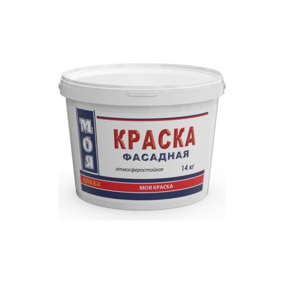 Фасадная краска МОЯ КРАСКА водно-дисперсионная, 14 кг 15621 Фасадная краска МОЯ КРАСКА водно-дисперсионная, 14 кг 15621