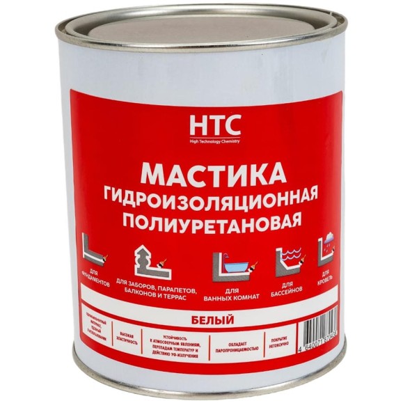 Мастика гидроизоляционная полиуретановая CEMMIX HTC 1 кг белый 85301966 Мастика гидроизоляционная полиуретановая CEMMIX HTC 1 кг белый 85301966