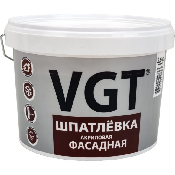 Фасадная шпатлевка 3.6 кг VGT 11602946