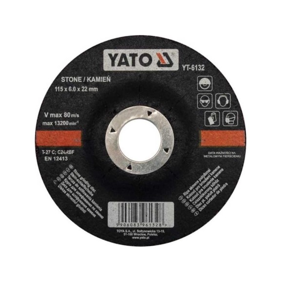 Диск зачистной по камню, 115x6,0x22 YATO YT-6132 Диск зачистной по камню, 115x6,0x22 YATO YT-6132