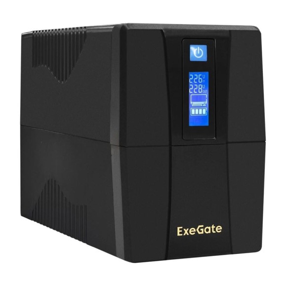 Источник бесперебойного питания ExeGate Power Smart ULB-1000.LCD.AVR.2Schuko,RJ45 11,USB, Black 292792 Источник бесперебойного питания ExeGate Power Smart ULB-1000.LCD.AVR.2Schuko,RJ45 11,USB, Black 292792