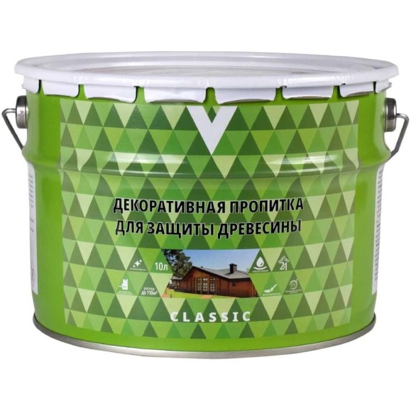 Декоративная пропитка V Classic орегон, 10 л 255407 Декоративная пропитка V Classic орегон, 10 л 255407