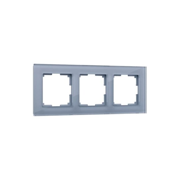 Рамка на 3 поста Werkel WL01-Frame-03 серый, стекло a030777 Рамка на 3 поста Werkel WL01-Frame-03 серый, стекло a030777