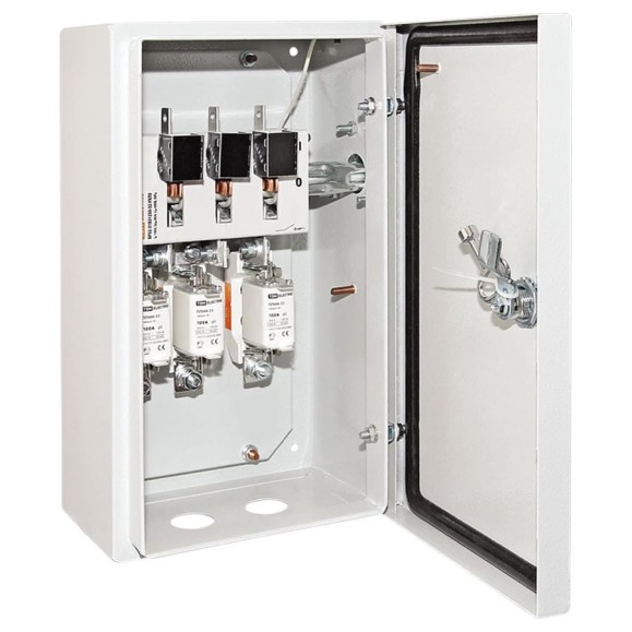 Ящик с рубильником и предохранителями TDM ELECTRIC ЯРП-П-100А IP54 (с ППНН) перекидной SQ1602-0005 Ящик с рубильником и предохранителями TDM ELECTRIC ЯРП-П-100А IP54 (с ППНН) перекидной SQ1602-0005