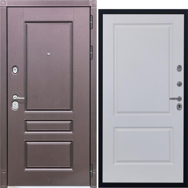 Дверь DIVA STR МХ-27 2050x860 мм, правая, Крафтовый дуб - Д7 Белый софт УТ-00079912