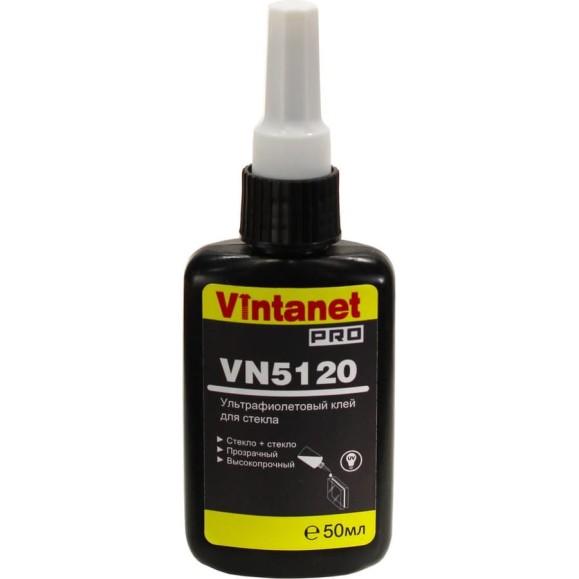 УФ-клей для склеивания стекла VINTANET VN5120 50 мл VN512050 УФ-клей для склеивания стекла VINTANET VN5120 50 мл VN512050
