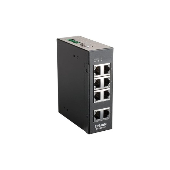 Промышленный неуправляемый коммутатор d-link с 8 портами 10/100base-tx DIS-100E-8W/A1A
