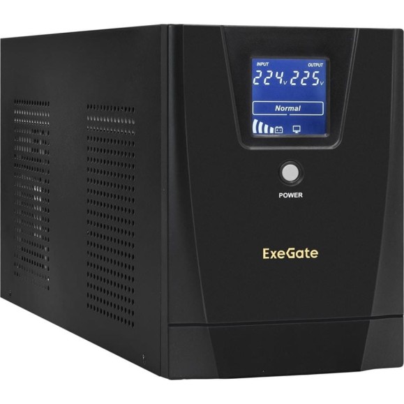 ИБП ExeGate SpecialPro Smart LLB-3000.LCD.AVR.2C13,RJ45 11,USB, металлический корпус, Black 292637