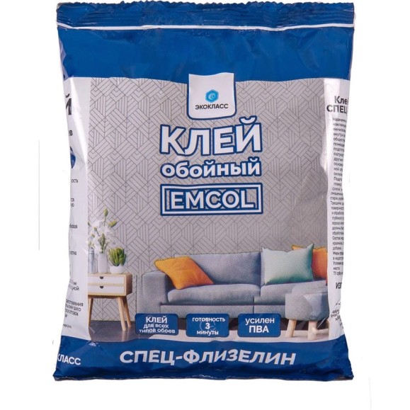 Клей Экокласс Эмкол Спец-флизелин 0.2 кг 27132 Клей Экокласс Эмкол Спец-флизелин 0.2 кг 27132