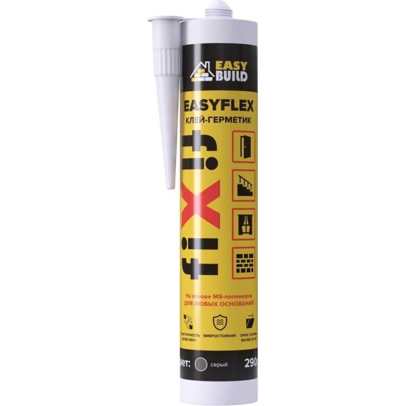 Клей-герметик EasyBuild мультифункциональный Easyflex Fix, серый, 290мл 20006 Клей-герметик EasyBuild мультифункциональный Easyflex Fix, серый, 290мл 20006