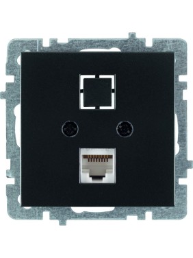 Механизм 1-местной компьютерной розетки Nilson СУ, RJ45 САТ6, TOURAN-ALEGRA-THOR, metallic, матовый черный 24380445 Механизм 1-местной компьютерной розетки Nilson СУ, RJ45 САТ6, TOURAN-ALEGRA-THOR, metallic, матовый черный 24380445