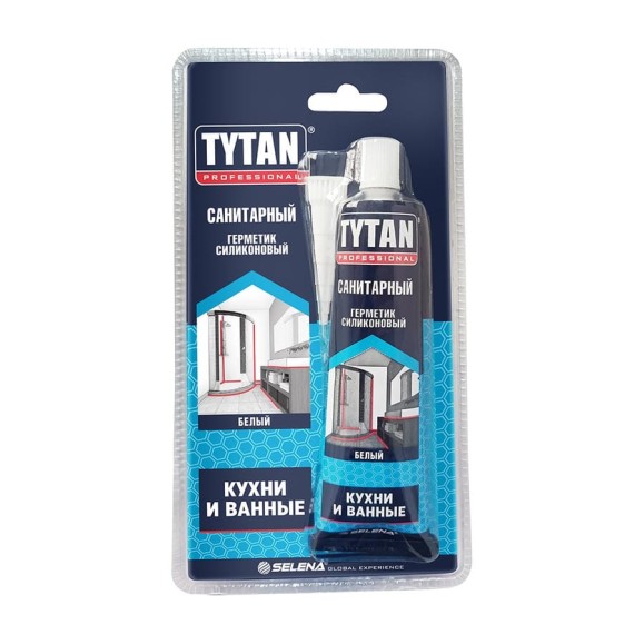 Силиконовый герметик TYTAN PROFESSIONAL санитарный, белый, 85 мл 17601 270881