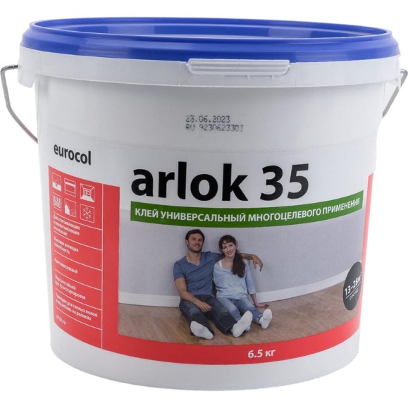 Клей для напольных покрытий ARLOK 35 6.5 кг 00000005322 Клей для напольных покрытий ARLOK 35 6.5 кг 00000005322