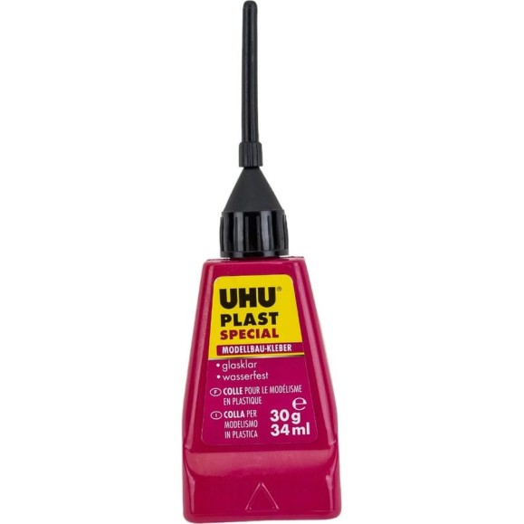 Клей в бутылочке с наконечником-иглой UHU PLAST SPEZIAL 30г шт. 45880 Клей в бутылочке с наконечником-иглой UHU PLAST SPEZIAL 30г шт. 45880