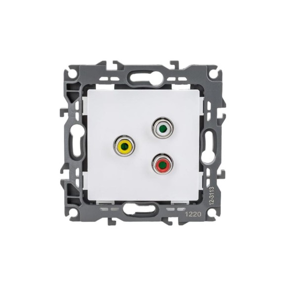 Розетка RCA ЭРА 12-3113-01 IP20, 12, белый Б0027471 Розетка RCA ЭРА 12-3113-01 IP20, 12, белый Б0027471