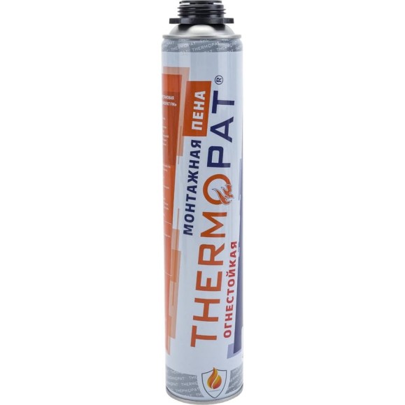 Огнезащитная полиуретановая монтажная пена THERMOPAT FM 750 мл 299235 Огнезащитная полиуретановая монтажная пена THERMOPAT FM 750 мл 299235