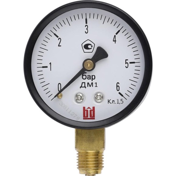 Манометр ДМ 1 Т2 063 Р (0-6) бар, кл.1.5, G1/4" BD 1151100010 Манометр ДМ 1 Т2 063 Р (0-6) бар, кл.1.5, G1/4" BD 1151100010