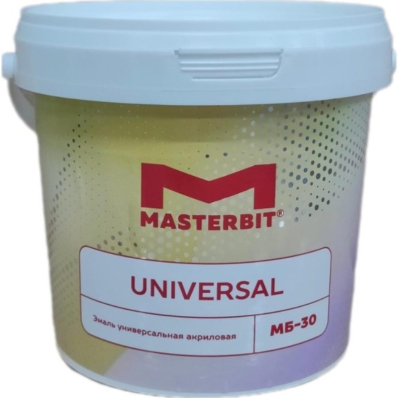 Акриловая эмаль МАСТЕРБИТ МБ-30 UNIVERSAL глянцевая 0,9 кг ТД000001709 Акриловая эмаль МАСТЕРБИТ МБ-30 UNIVERSAL глянцевая 0,9 кг ТД000001709