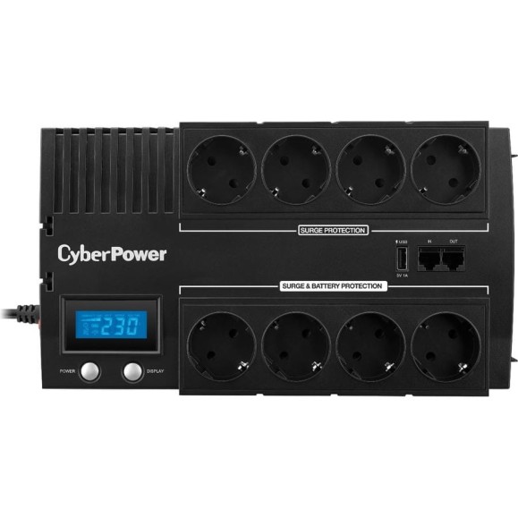 Источник бесперебойного питания CYBERPOWER line-interactive 700va/420w usb/rj11/45/usb charger a (4+4 euro) BR700ELCD Источник бесперебойного питания CYBERPOWER line-interactive 700va/420w usb/rj11/45/usb charger a (4+4 euro) BR700ELCD