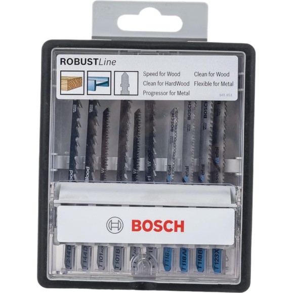 Набор пилок Robust Line T хвостовик 10 шт Bosch 2607010542 Набор пилок Robust Line T хвостовик 10 шт Bosch 2607010542