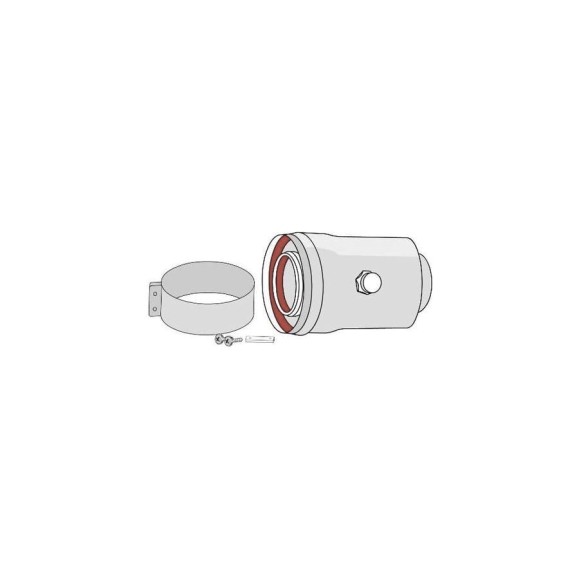 Адаптер ARISTON d60/100 с отводом конденсата, цвет серый, для котлов ALTEAS X 3319056 Адаптер ARISTON d60/100 с отводом конденсата, цвет серый, для котлов ALTEAS X 3319056