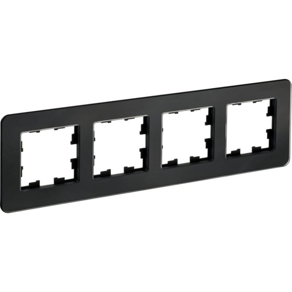 4-местная рамка IEK Brite ру-4-2-бр стекло черный re BR-M42-G-41-K02 4-местная рамка IEK Brite ру-4-2-бр стекло черный re BR-M42-G-41-K02