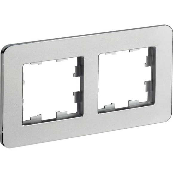 2-местная рамка IEK Brite ру-2-1-бр металл алюминий re BR-M22-M-01-K47 2-местная рамка IEK Brite ру-2-1-бр металл алюминий re BR-M22-M-01-K47