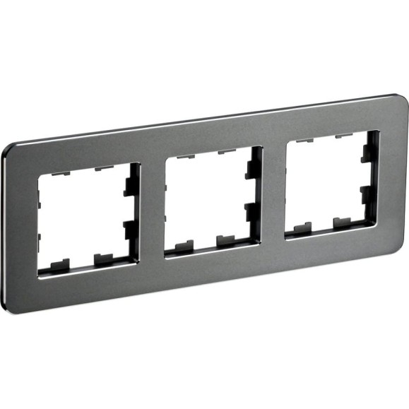 3-местная рамка IEK Brite ру-3-1-бр металл титан re BR-M32-M-01-K48 3-местная рамка IEK Brite ру-3-1-бр металл титан re BR-M32-M-01-K48