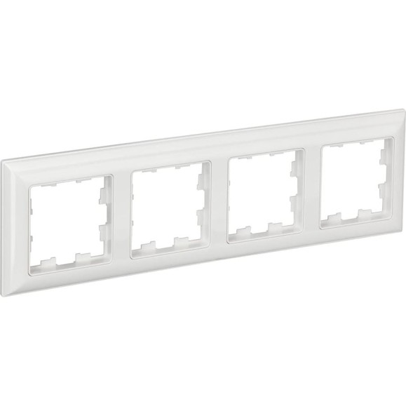 4-местная рамка IEK Brite ру-4-бр белый/белый BR-M42-12-K01 4-местная рамка IEK Brite ру-4-бр белый/белый BR-M42-12-K01
