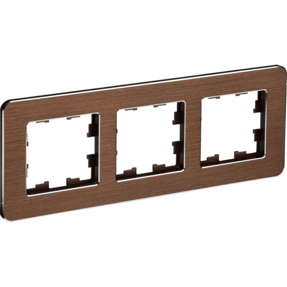 3-местная рамка IEK Brite ру-3-1-бр металл коричневый re al BR-M32-M-21-K30 3-местная рамка IEK Brite ру-3-1-бр металл коричневый re al BR-M32-M-21-K30