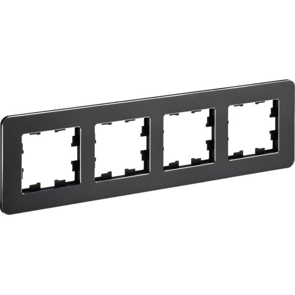 4-местная рамка IEK Brite ру-4-1-бр металл черный re BR-M42-M-01-K02