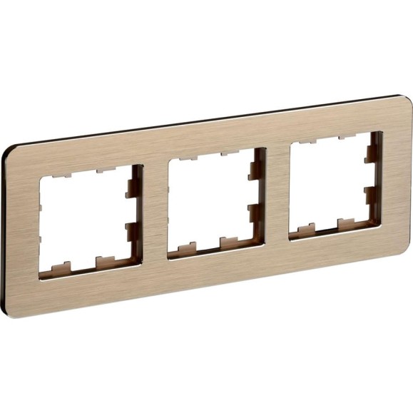 3-местная рамка IEK Brite ру-3-1-бр металл шампань re al BR-M32-M-21-K37 3-местная рамка IEK Brite ру-3-1-бр металл шампань re al BR-M32-M-21-K37