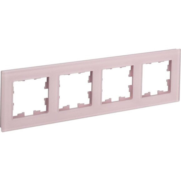 4-местная рамка IEK Brite ру-4-2-бр стекло розовый матовый BR-M42-G-31-K14 4-местная рамка IEK Brite ру-4-2-бр стекло розовый матовый BR-M42-G-31-K14