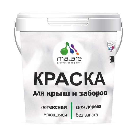 Акриловая краска MALARE для деревянного забора по дереву для наружных и внутренних работ, без запаха, матовая, снежная мята, 2 кг. 2038070673136 КДЗАСНММ0200 Акриловая краска MALARE для деревянного забора по дереву для наружных и внутренних работ, без запаха, матовая, снежная мята, 2 кг. 2038070673136 КДЗАСНММ0200