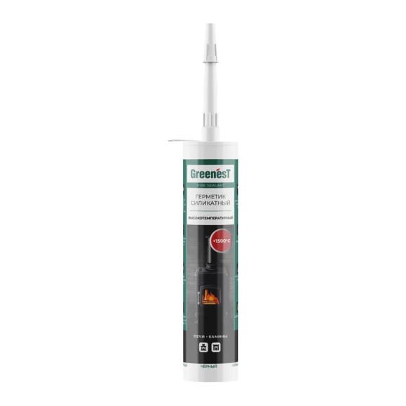 Силикатный герметик для печей и каминов GreenesT Fire Sealant +1500, 260мл 285009004 Силикатный герметик для печей и каминов GreenesT Fire Sealant +1500, 260мл 285009004