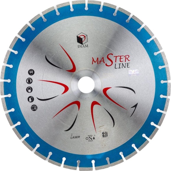 Алмазный сегментный круг Diam 1A1RSS Железобетон Master Line 500x3,4x10x90/50 000508