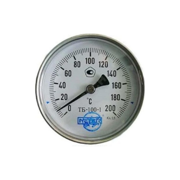 Термометр МЕТЕР ТБ-100-1 T=0..160 С, L=40 мм кл.1,5 (с латун.гильзой G1/2) 2939