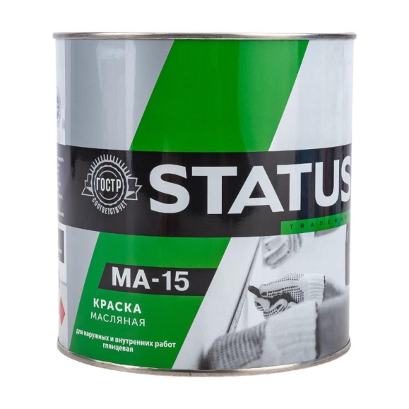 Масляная краска Радугамалер STATUS МА-15 (белая; по металлу, дереву, бетону; 2,6 кг) 4630018082291 Масляная краска Радугамалер STATUS МА-15 (белая; по металлу, дереву, бетону; 2,6 кг) 4630018082291