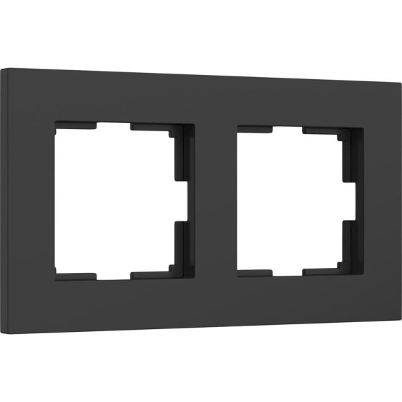 Рамка WERKEL на 2 поста slab (черный матовый) a062800 Рамка WERKEL на 2 поста slab (черный матовый) a062800