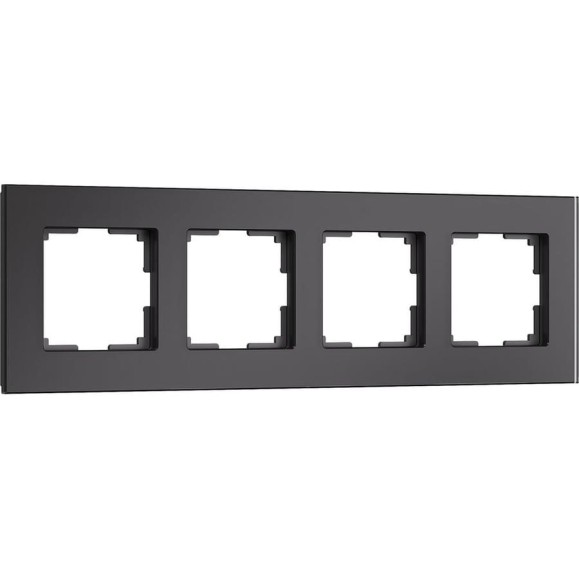 Рамка WERKEL на 4 поста senso (черный, стекло soft-touch) a064575 Рамка WERKEL на 4 поста senso (черный, стекло soft-touch) a064575