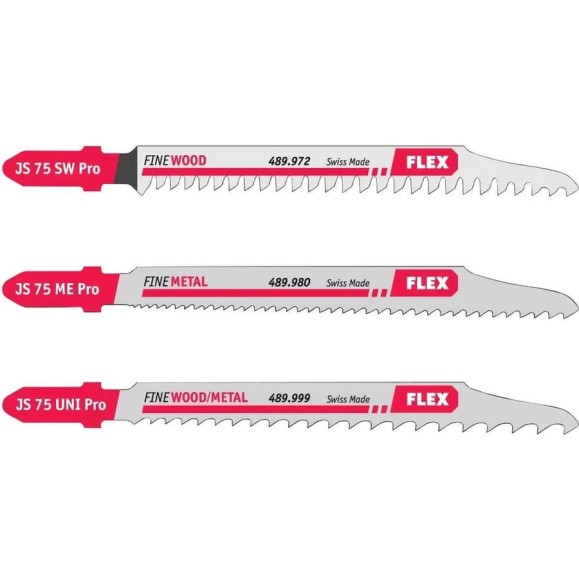Пилки для электролобзика JS 75 Pro Set VE 3, 3 шт FLEX 490008 Пилки для электролобзика JS 75 Pro Set VE 3, 3 шт FLEX 490008
