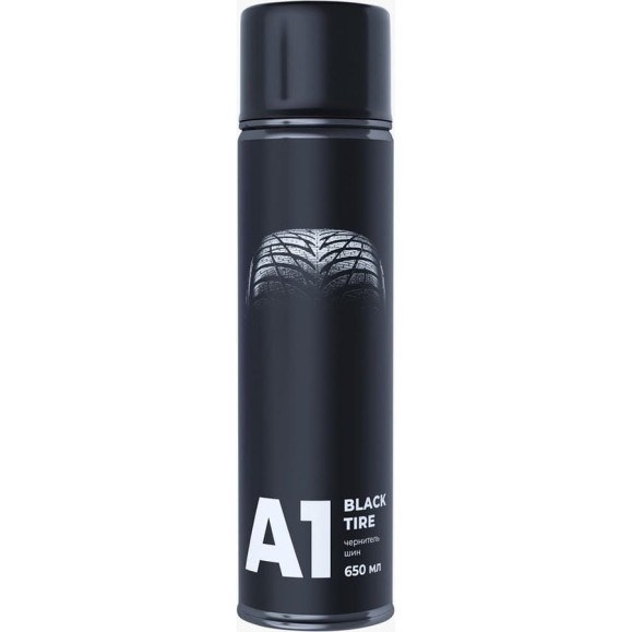 Чернитель шин в аэрозоли A1 Black tire 650 мл BT-0650 Чернитель шин в аэрозоли A1 Black tire 650 мл BT-0650