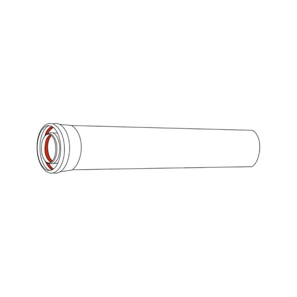 Удлинение ARISTON M/F d80/125-1000мм конденсационный 3318093 Удлинение ARISTON M/F d80/125-1000мм конденсационный 3318093