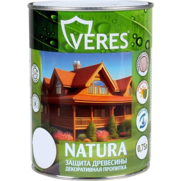 Декоративная пропитка для дерева VERES Natura полуматовая, 0.75 л, красное дерево 262282 Декоративная пропитка для дерева VERES Natura полуматовая, 0.75 л, красное дерево 262282