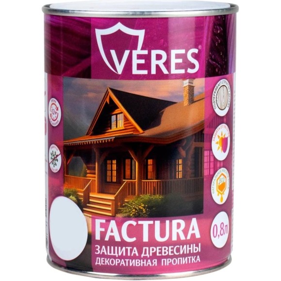 Декоративная пропитка для дерева VERES Factura полуматовая, 0.8 л, палисандр 262216 Декоративная пропитка для дерева VERES Factura полуматовая, 0.8 л, палисандр 262216